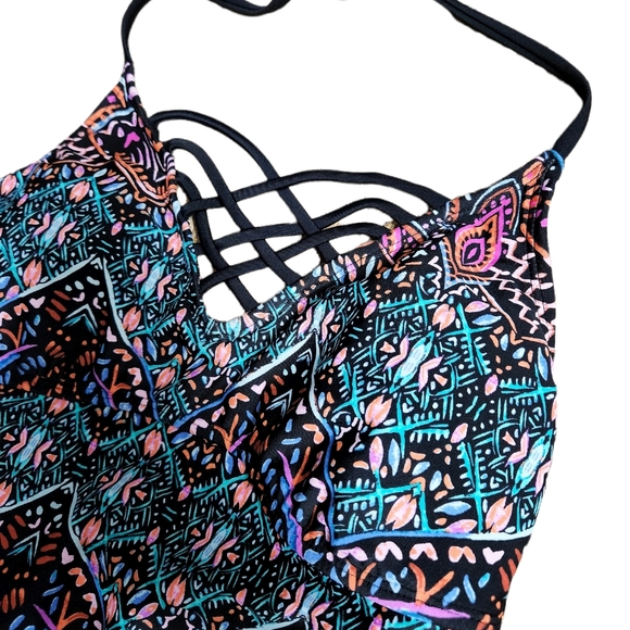 Boho Style Multicolor Halter Tankini Top | Arizona | M - Picture 3 of 7